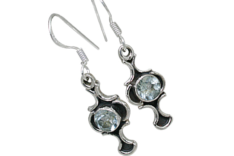 SKU 10899 - a Blue Topaz earrings Jewelry Design image