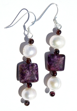 SKU 10978 - a Sugilite earrings Jewelry Design image