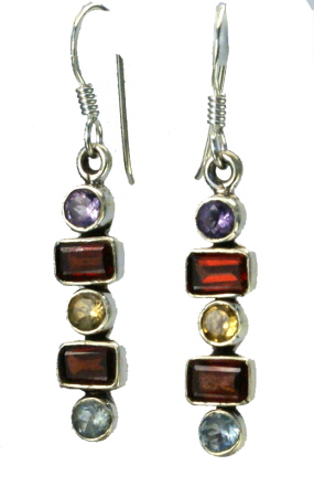 SKU 10994 - a Multi-stone earrings Jewelry Design image