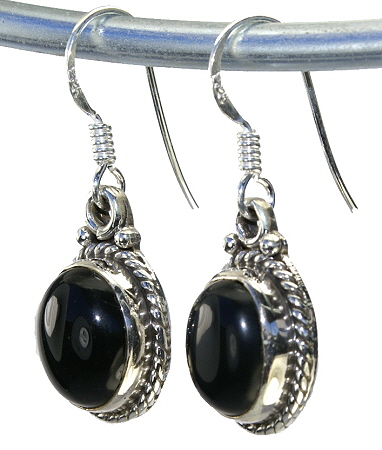 SKU 11038 - a Onyx earrings Jewelry Design image