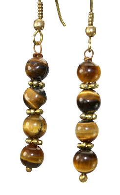 SKU 11101 - a Tiger eye earrings Jewelry Design image