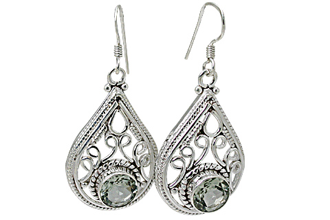 SKU 11157 - a Green amethyst earrings Jewelry Design image