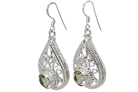 SKU 11158 - a Lemon Quartz earrings Jewelry Design image