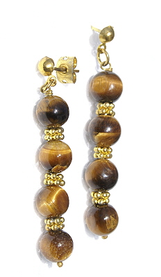 SKU 11204 - a Tiger eye earrings Jewelry Design image