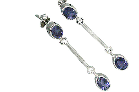SKU 11255 - a Iolite earrings Jewelry Design image