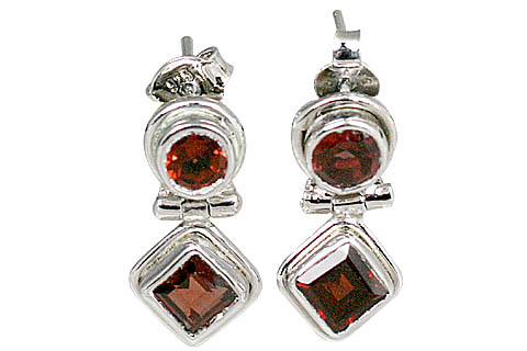 SKU 11262 - a Garnet earrings Jewelry Design image