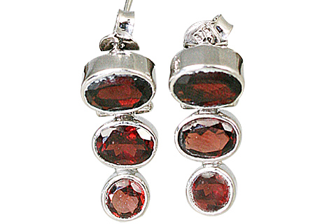 SKU 11269 - a Garnet earrings Jewelry Design image