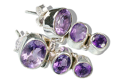 SKU 11270 - a Amethyst earrings Jewelry Design image