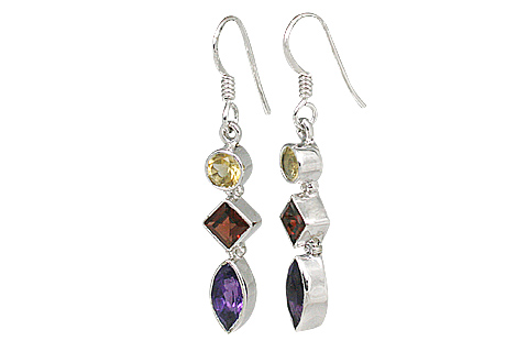 SKU 11277 - a Multi-stone earrings Jewelry Design image