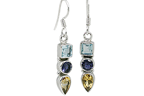 SKU 11319 - a Multi-stone earrings Jewelry Design image