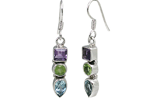 SKU 11322 - a Multi-stone earrings Jewelry Design image