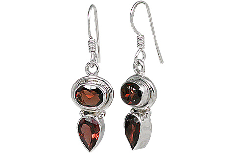 SKU 11327 - a Garnet earrings Jewelry Design image
