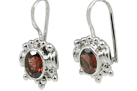 SKU 11329 - a Garnet earrings Jewelry Design image
