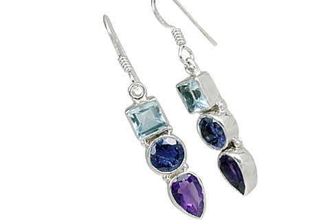 SKU 11331 - a Multi-stone earrings Jewelry Design image