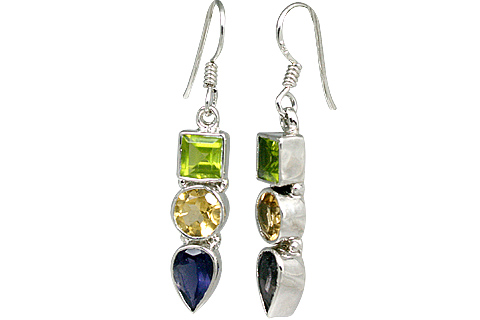 SKU 11332 - a Multi-stone earrings Jewelry Design image