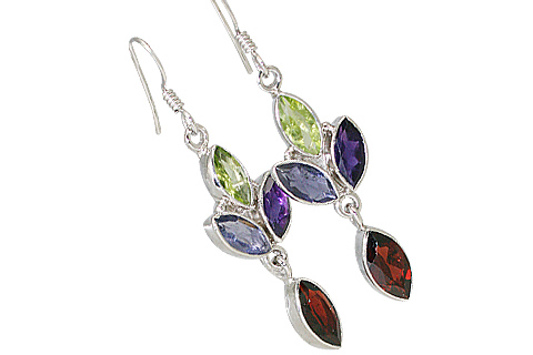 SKU 11336 - a Multi-stone earrings Jewelry Design image