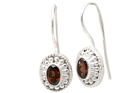SKU 11365 - a Garnet earrings Jewelry Design image