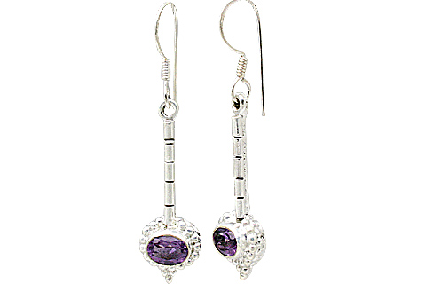 SKU 11370 - a Amethyst earrings Jewelry Design image