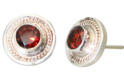 SKU 11384 - a Garnet earrings Jewelry Design image