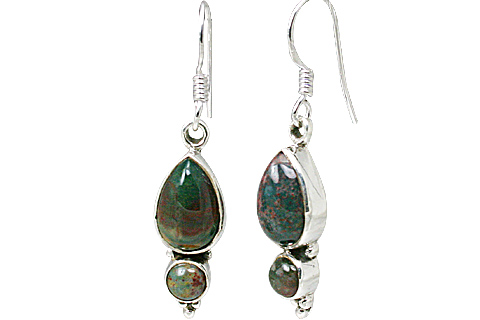 SKU 11473 - a Bloodstone earrings Jewelry Design image