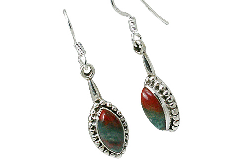 SKU 11479 - a Bloodstone earrings Jewelry Design image