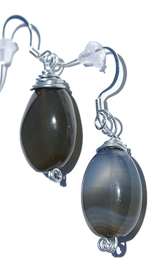 SKU 11508 - a Chalcedony earrings Jewelry Design image