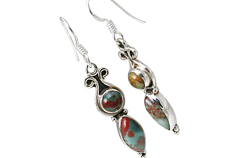 SKU 11512 - a Bloodstone earrings Jewelry Design image