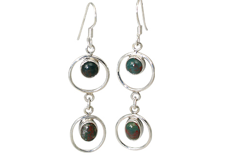 SKU 11513 - a Bloodstone earrings Jewelry Design image