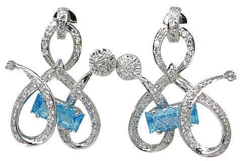 SKU 11550 - a Blue Topaz earrings Jewelry Design image
