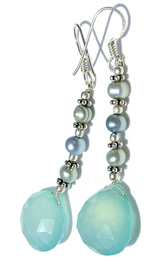 SKU 11622 - a Chalcedony earrings Jewelry Design image