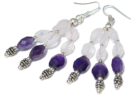 SKU 11624 - a Rose quartz earrings Jewelry Design image