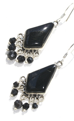 SKU 11667 - a Onyx earrings Jewelry Design image