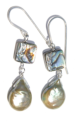 SKU 11697 - a Abalone earrings Jewelry Design image