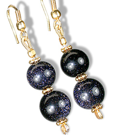 SKU 11829 - a Goldstone earrings Jewelry Design image