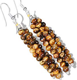 SKU 11842 - a Tiger eye earrings Jewelry Design image