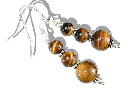 SKU 11864 - a Tiger eye earrings Jewelry Design image