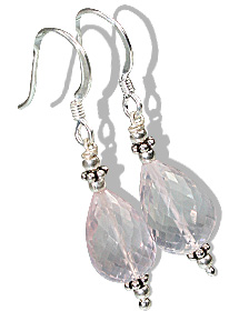 SKU 11872 - a Rose quartz earrings Jewelry Design image