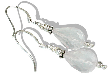 SKU 11873 - a Rose quartz earrings Jewelry Design image