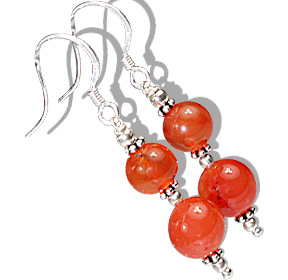 SKU 11893 - a Carnelian earrings Jewelry Design image