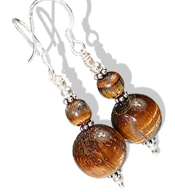 SKU 11898 - a Tiger eye earrings Jewelry Design image