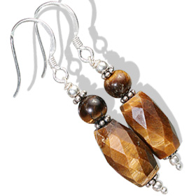 SKU 11899 - a Tiger eye earrings Jewelry Design image
