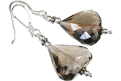 SKU 11907 - a Smoky Quartz earrings Jewelry Design image