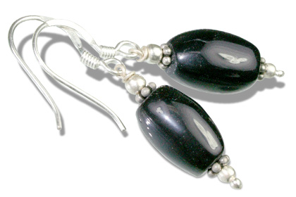 SKU 11909 - a Onyx earrings Jewelry Design image