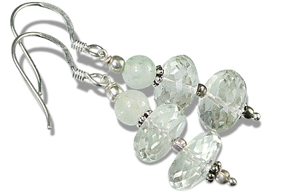 SKU 11910 - a Green amethyst earrings Jewelry Design image