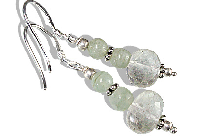 SKU 11920 - a Green amethyst earrings Jewelry Design image