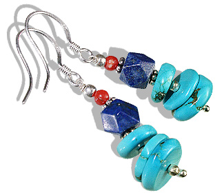 SKU 11921 - a Turquoise earrings Jewelry Design image