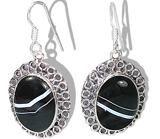 SKU 11999 - a Onyx earrings Jewelry Design image