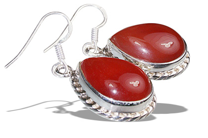 SKU 12028 - a Carnelian earrings Jewelry Design image