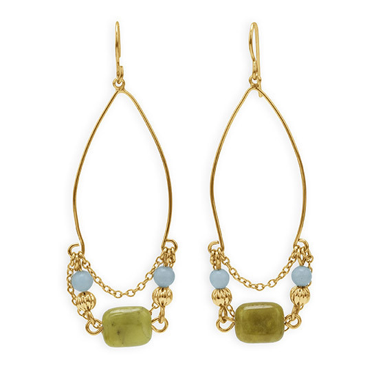 SKU 12037 - a Amazonite earrings Jewelry Design image