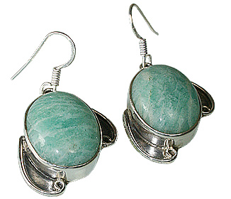 SKU 12049 - a Amazonite earrings Jewelry Design image